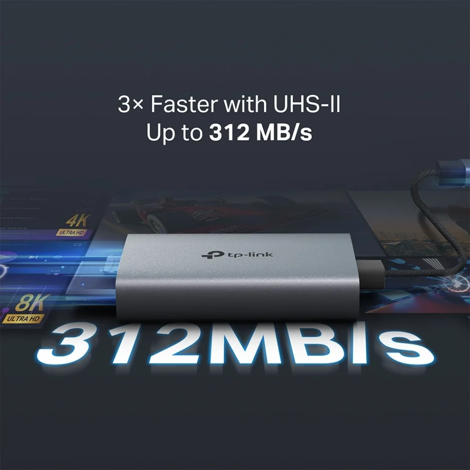 TP-Link UA440C USB 3.0 Type-C SD ve microSD 4.0 Kart Okuyucu