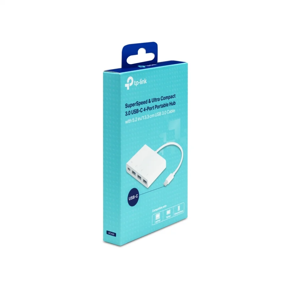 TP-Link UC430 SuperSpeed & Ultra Compact 3.0 USB-C 4-Port Portable USB Hub