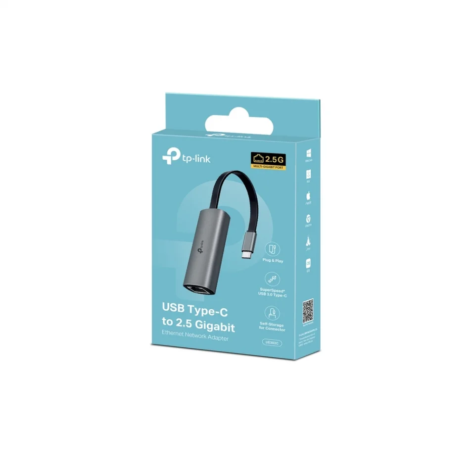 TP-Link UE302C USB Type-C - 2.5 Gigabit Ethernet Ağ Adaptörü