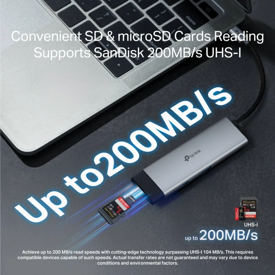 TP-Link UH7020C USB Type-C PD + HDMI + USB 3.0x2 7si 1 Arada USB Hub