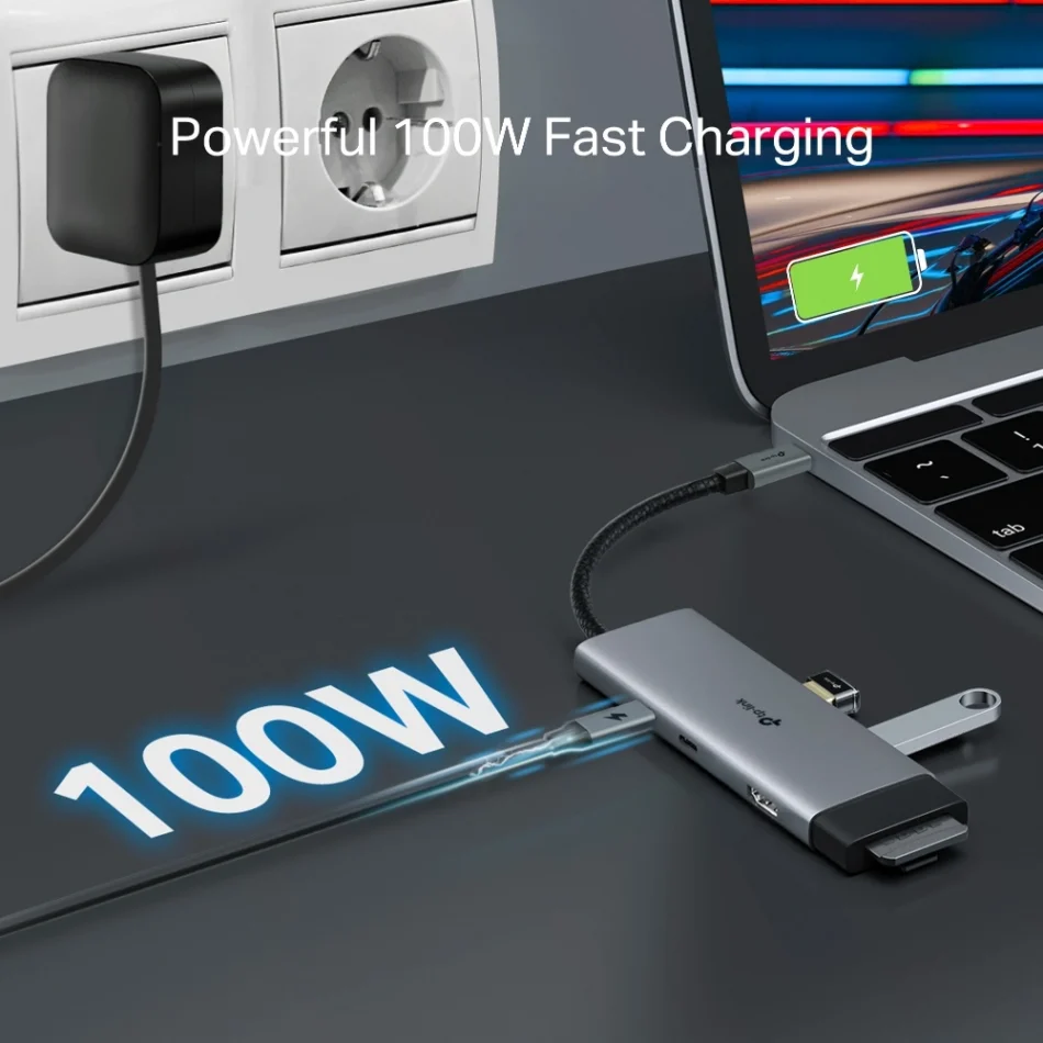 TP-Link UH7020C USB Type-C PD + HDMI + USB 3.0x2 7si 1 Arada USB Hub