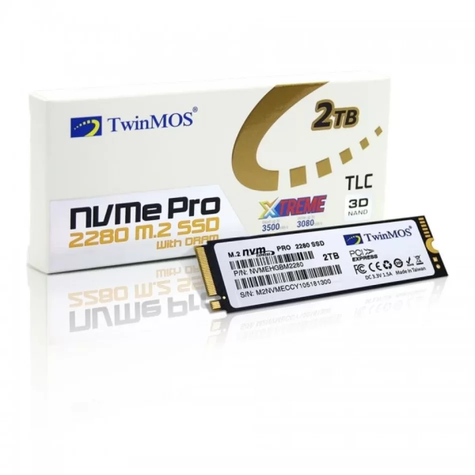 TwinMOS 2TB M.2 PCIe NVMe Pro SSD (3500Mb-3080Mb/s) 3D NAND