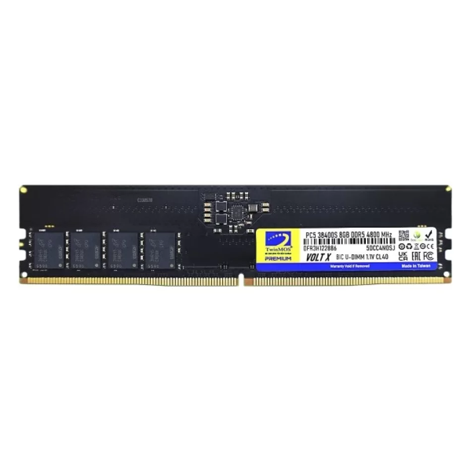 TwinMOS DDR5 8GB (1x8 GB) 4800MHz CL40 Ram TMD58GB4800U40