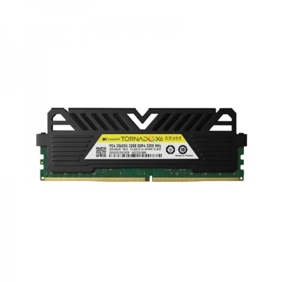 TwinMOS TornadoX6 32GB (1x32 GB) DDR4 3200MHz CL22 Desktop Ram