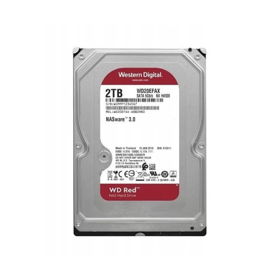 WD RED 3,5 2TB 64MB 5400RPM WD20EFAX