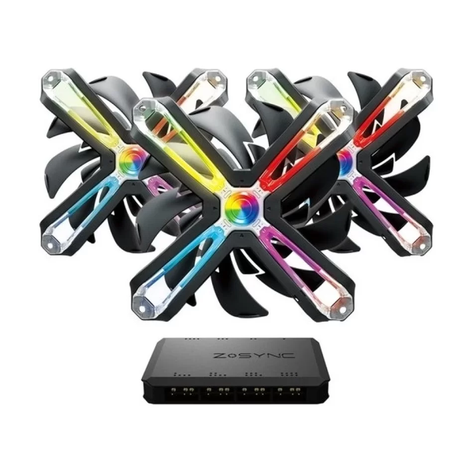 Zalman ZM-SF120A3 Biyomimetikli Adreslenebilir RGB Z-SYNC Kontrolcü ve 120 mm Fan Üçlü Set