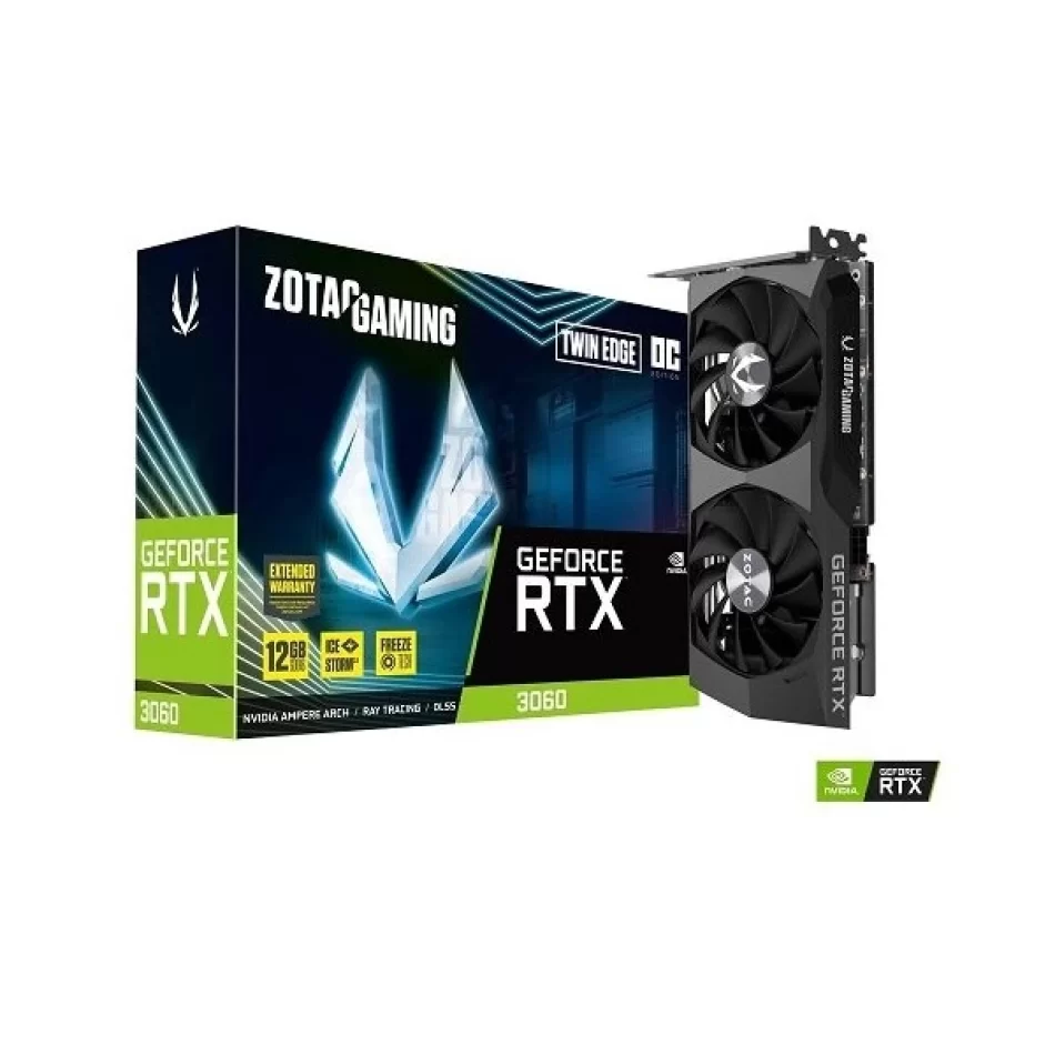 ZOTAC Gaming GeForce RTX 3060 Twin Edge OC 12 GB GDDR6 192Bit DX12 NVIDIA DLSS Ekran Kartı