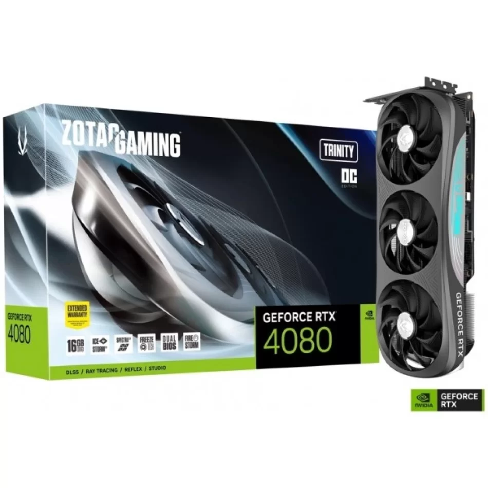 ZOTAC GAMING GeForce RTX 4080 16GB Trinity OC 16 GB GDDR6X 256Bit DX12 NVIDIA DLSS 3 Ekran Kartı