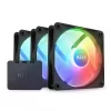 NZXT F120 RGB Core Triple Pack Black 120 mm. ARGB Üçlü Set Fan ve Kontrolcü Hub