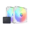 NZXT F140 RGB Core Twin Pack White 140 mm. ARGB İkili Set Beyaz Fan ve Kontrolcü Hub