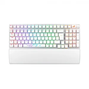 ASUS ROG Strix Scope II 96 Wireless RGB White Mekanik RX Red Switch Kablosuz İngilizce Q Beyaz Oyuncu Klavyesi