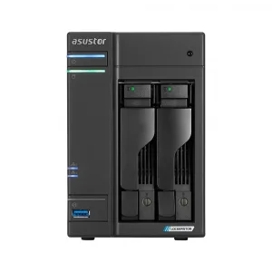 ASUSTOR Lockerstor 2 Gen2+ AS6702T-V2 Intel Celeron N5105 CPU 4 GB DDR4 RAM 2 Sürücü Yuvalı NAS Depolama Ünitesi