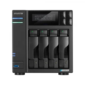 ASUSTOR Lockerstor 4 Gen2+ AS6704T-V2 Intel Celeron N5105 CPU 4 GB DDR4 RAM 4 Sürücü Yuvalı NAS Depolama Ünitesi