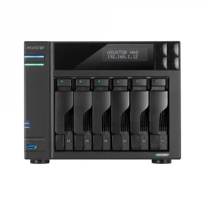 ASUSTOR Lockerstor 6 Gen2+ AS6706T-V2 Intel Celeron N5105 CPU 8 GB DDR4 RAM 6 Sürücü Yuvalı NAS Depolama Ünitesi