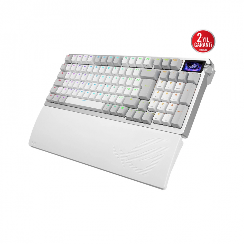 ASUS ROG Azoth 96 HE White Edition OLED Ekranlı ROG HFX V2 Manyetik ...