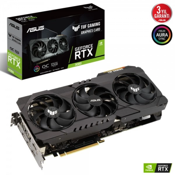 ASUS TUF Gaming RTX 3080 V2 OC 10 GB GDDR6X 320Bit DX12 NVIDIA