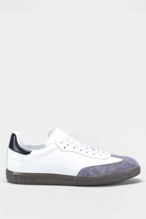 KADIN BEYAZ KAUÇUK TABAN DERİ SNEAKER