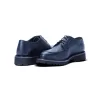 Mens Genuine Leather Navy Blue Lace-up Loafer Shoes