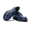 Mens Genuine Leather Navy Blue Lace-up Loafer Shoes