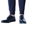 Mens Genuine Leather Navy Daily Shoes