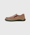 Male Orthopedic Inner Outer Complete Leather Ultra Comfortable Daily Comfort Shoes 3000-2 Open Fuchsia Nubuck