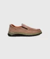 Male Orthopedic Inner Outer Complete Leather Ultra Comfortable Daily Comfort Shoes 3000-2 Open Fuchsia Nubuck