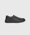 Mens Orthopedic Inner Outer Full Grain Leather Ultra Comfortable Daily Comfort Shoes 3000-2 Black