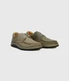 Mens Orthopedic Inner Outer Complete Leather Ultra Comfortable Daily Comfort Shoes 3000-3 Khaki Nubuck