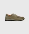 Mens Orthopedic Inner Outer Complete Leather Ultra Comfortable Daily Comfort Shoes 3000-3 Khaki Nubuck