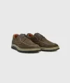 Mens Orthopedic Inner Outer Complete Leather Ultra Comfortable Daily Comfort Shoes 3000-5 Khaki Nubuck