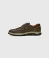 Mens Orthopedic Inner Outer Complete Leather Ultra Comfortable Daily Comfort Shoes 3000-5 Khaki Nubuck