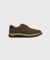 Mens Orthopedic Inner Outer Complete Leather Ultra Comfortable Daily Comfort Shoes 3000-5 Khaki Nubuck