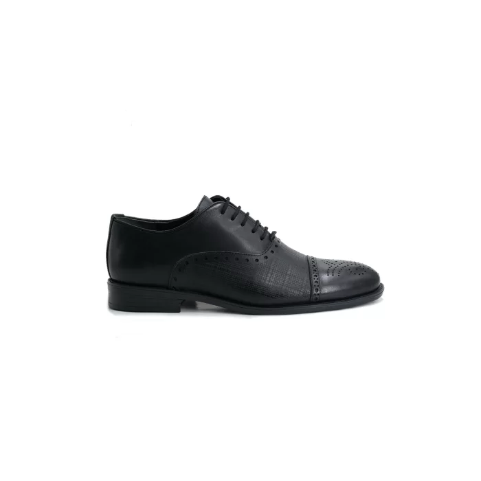 Mens Genuine Leather Classic Shoes 17523-20 Black