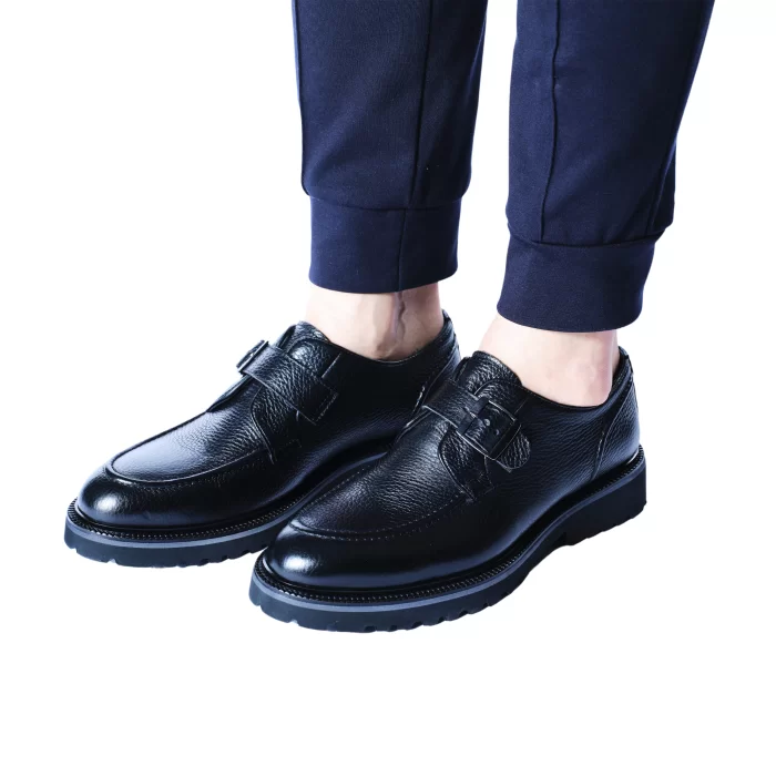 Mens Genuine Leather Black Casual Shoes