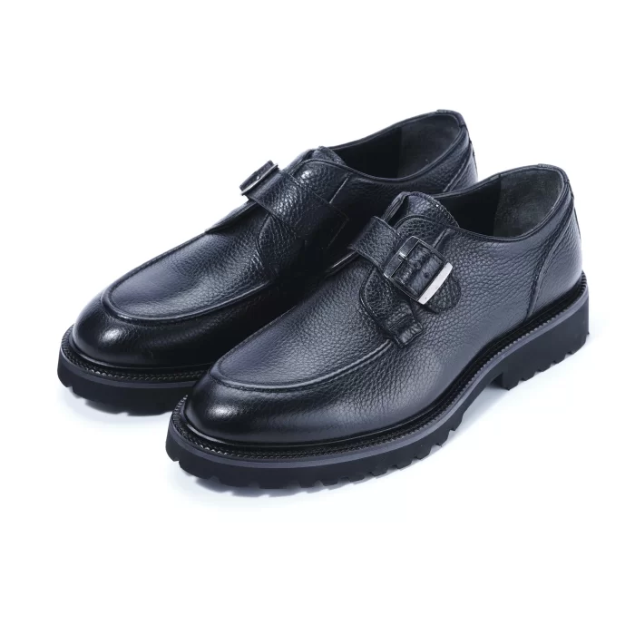 Mens Genuine Leather Black Casual Shoes