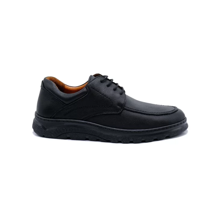 Mens Orthopedic Inner Outer Full Leather Ultra Comfortable Daily Comfort Shoes 3000-5-1 Black