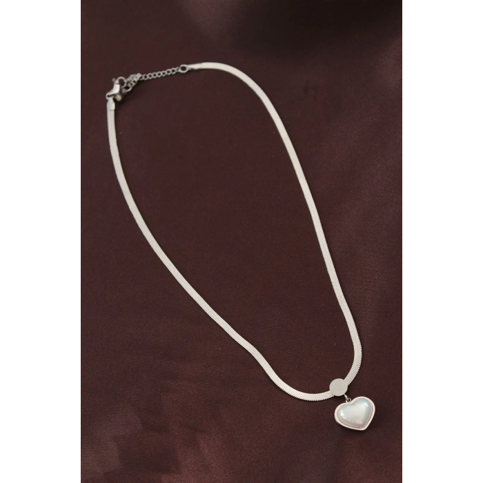 316L Çelik İtalyan Zincir Kalp Kolye