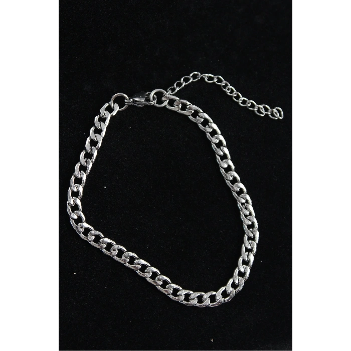 316L Çelik Klasik Model Gümüş Renk Erkek Bileklik