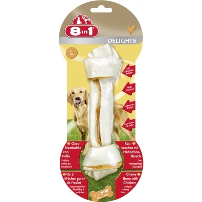 8 In 1 Delights Bones Tavuklu Köpek Kemik Ödülü Large 85 Gr