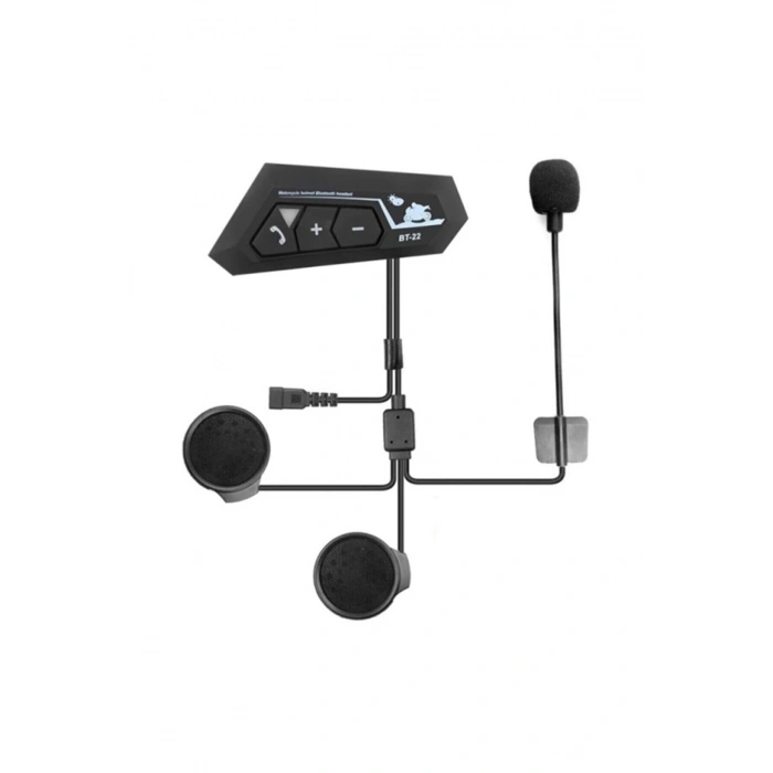Bt22 Kask Kulaklık Bluetooth Motosiklet Kulaklık 5.0 Bluetooth Interkom Motorsiklet Kulaklık