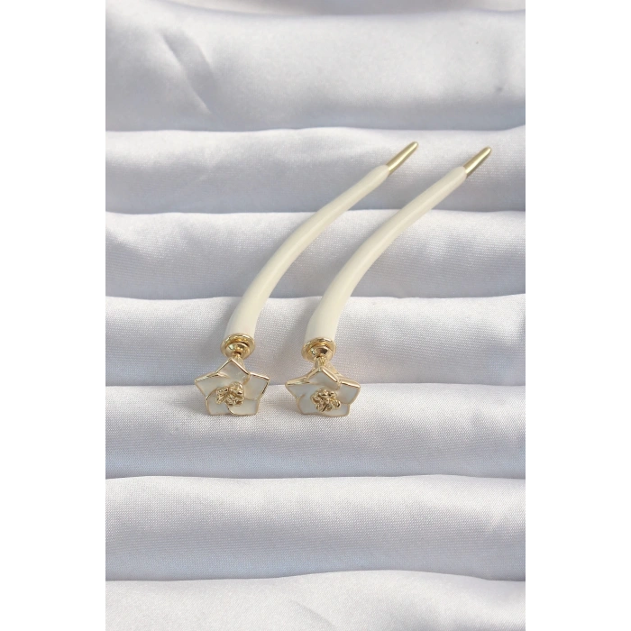 Pirinç Krem Renk Botega Küpe