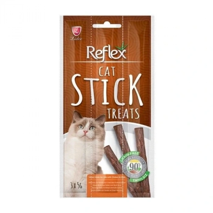 Reflex Ördekli ve Tavuklu Stick Kedi Ödül Maması 1 Adet 3x5 Gr