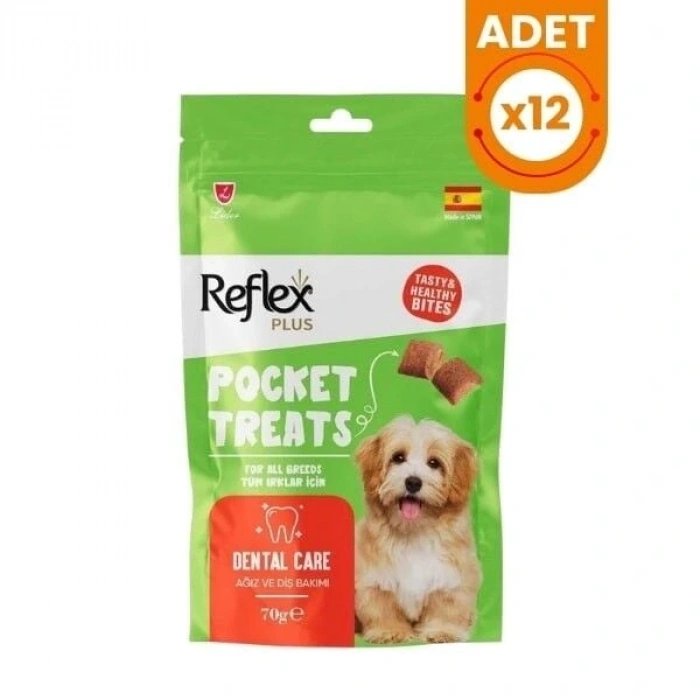Reflex Plus Pocket Treats Ağız ve Diş Sağlığı için Köpek Ödül Maması 70 Gr 1 Adet