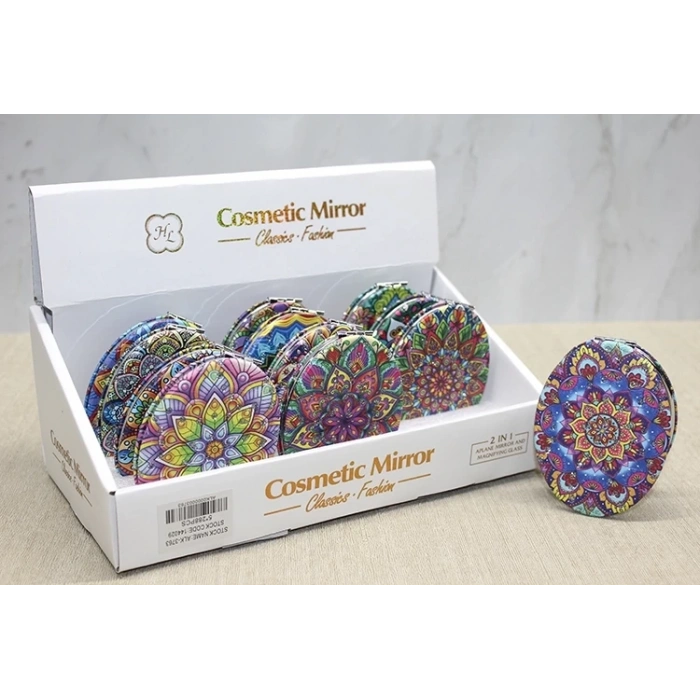 Taşlı El Aynası Oval İnce Alk3763