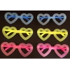 Fosforlu Kalp Model Glow Parti Gözlüğü Karanlıkta Yanan Gözlükler 12 Adet