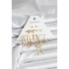 Pirinç Gold Renk 6 Çiftli Kadın Küpe Seti