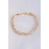 Vip Seri Pirinç Zirkon Taşlı Gold Renk Sarmal Model Bileklik
