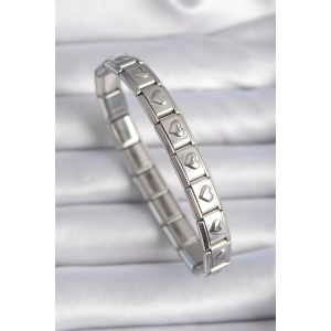 316L Çelik Gümüş Renk Kalp İşleme Nomination Charm Bileklik