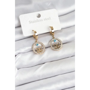 316L Çelik Halka Kelebek Kadın Küpe