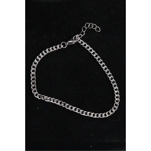 316L Çelik İnce Klasik Model Gümüş Renk Erkek Bileklik